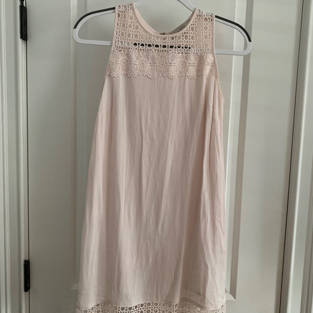 Loft - Pale Pink Shift Dress (Size 0)